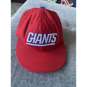 Mitchell & Ness New York Giants Red Wool Cap Hat NFL Fitted Cap, size 7 3/8